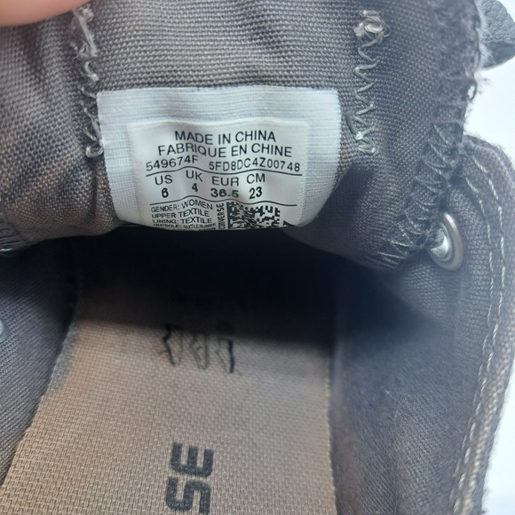 Converse Womens Size 8 All Star Canvas Sneakers Gray Low Top Lace Up Original - Picture 7 of 7